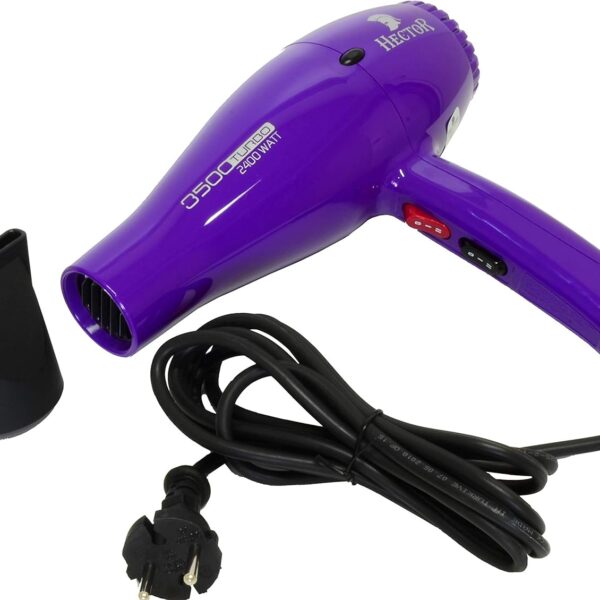 Hector New York Style Turbo X5 2400W Föhn Paars - Afbeelding 2