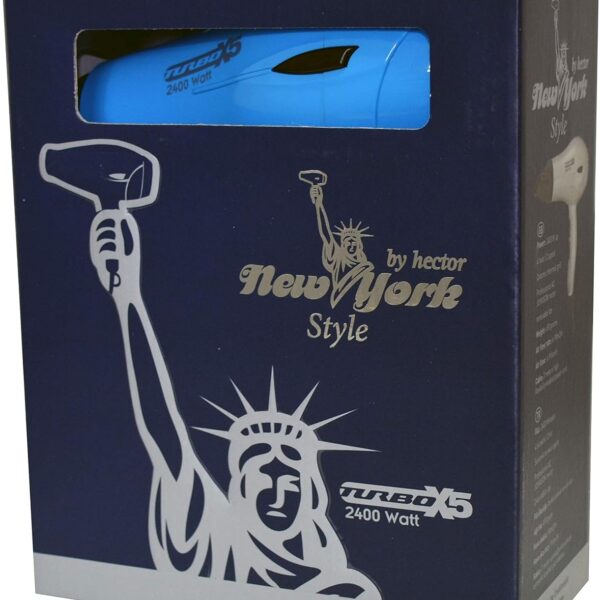 Hector New York Style Turbo X5 2400W Föhn Blauw - Afbeelding 3