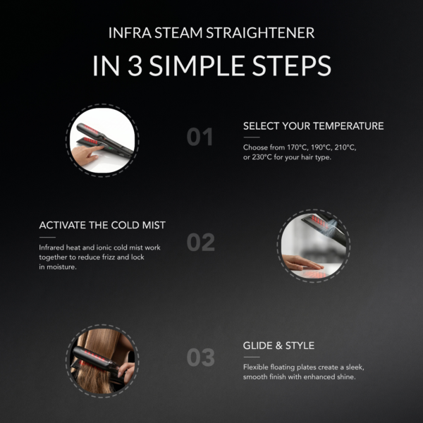 Max Pro Infra Steam Stijltang – afbeelding 2