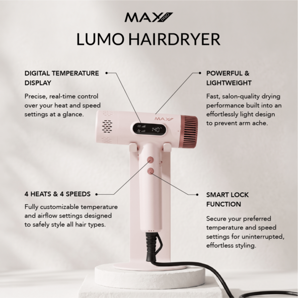 Max Pro LUMO Föhn Blush – afbeelding 4