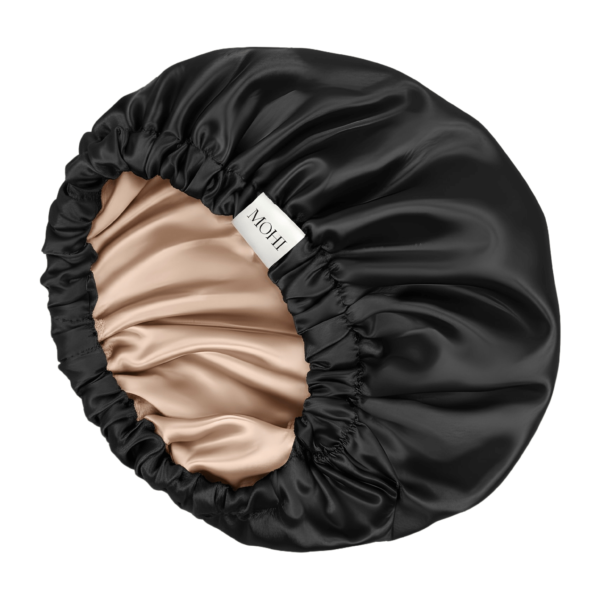 MOHI Satijnen Slaapmuts Zwart & Beige